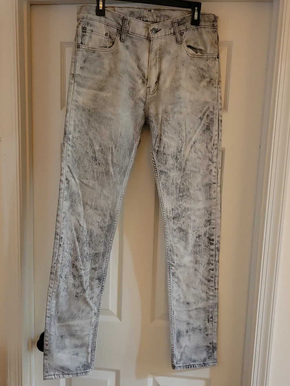 Levi's Men's White Acid-Wash Levi's 508 Jeans